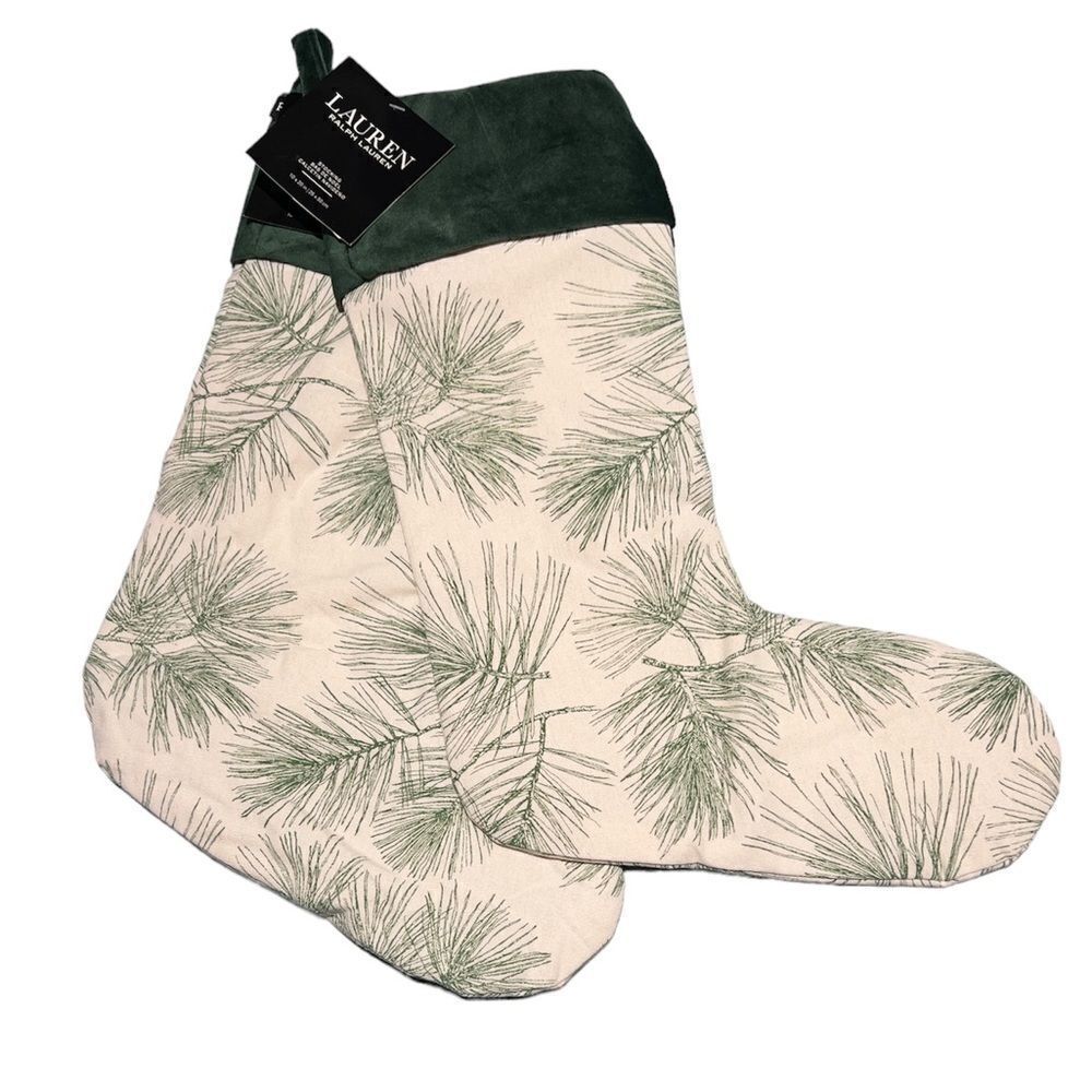 Ralph Lauren Blue Spruce Christmas Stockings